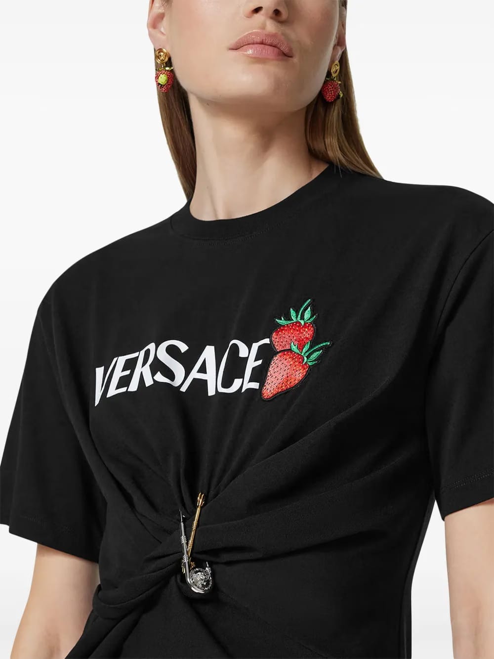 Safety Pin embroidered T-Shirt dress