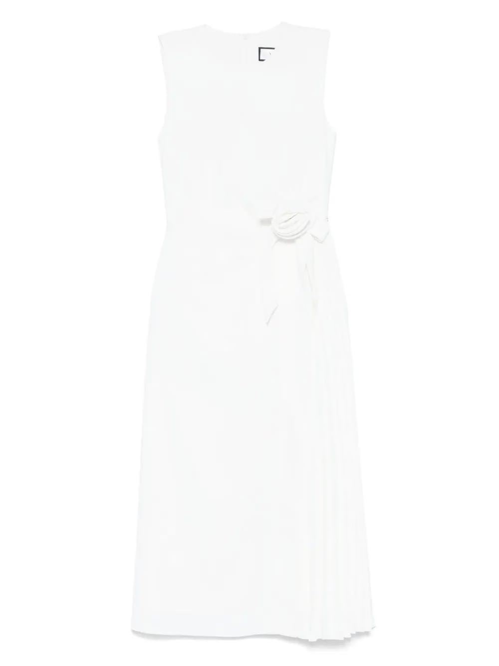 pleat-detailed midi dress