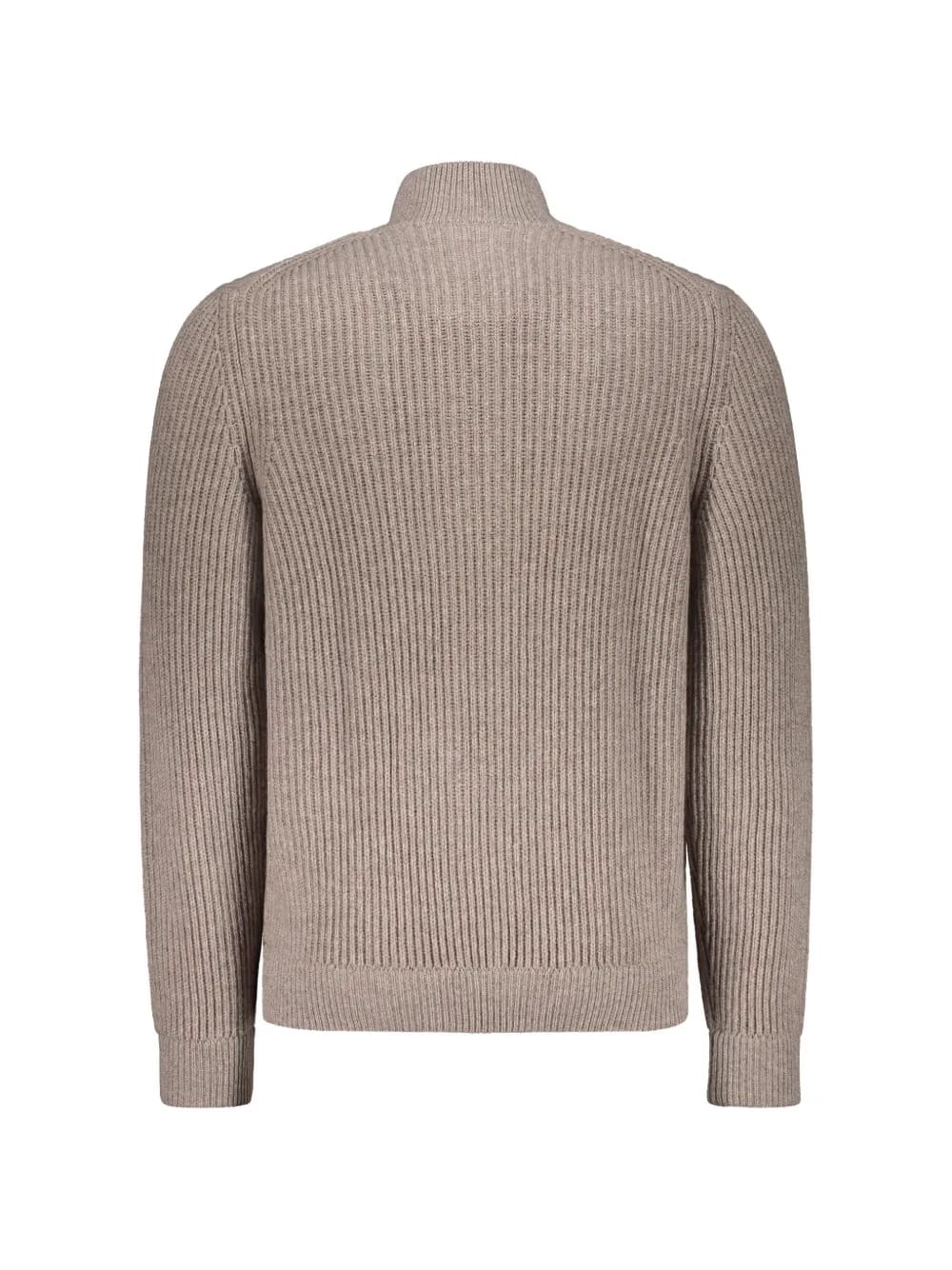 front zip high collar cardigan