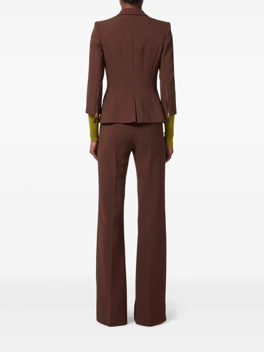 double-breasted gold-button jacket