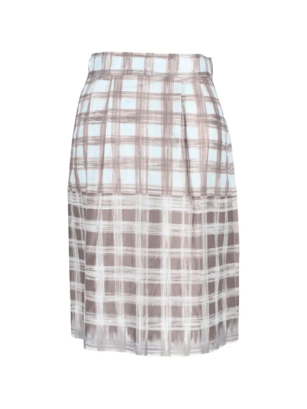 plaid midi skirt