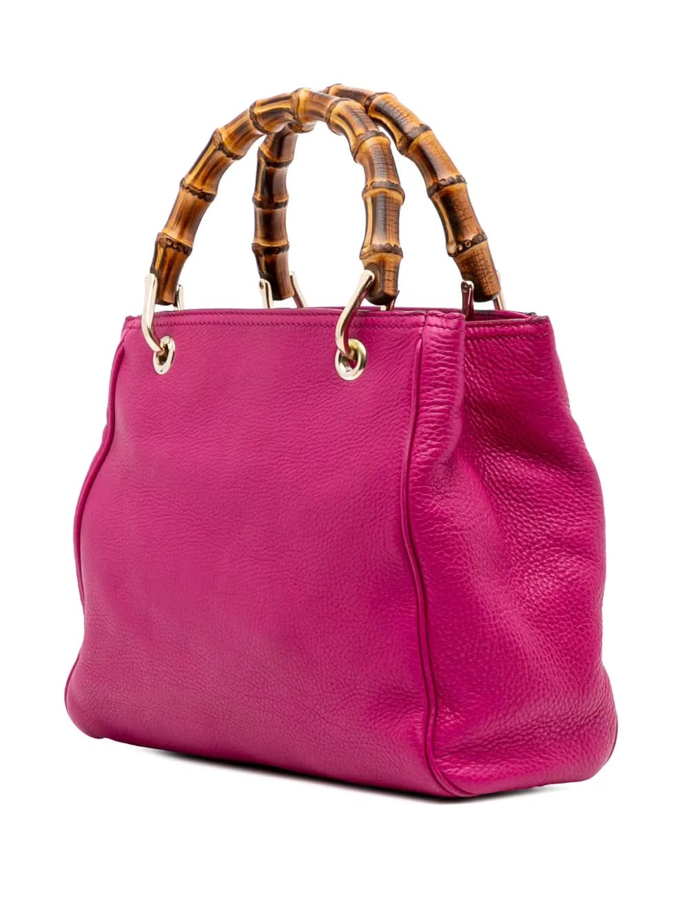 2016-2025 Small Calfskin Bamboo Shopper satchel