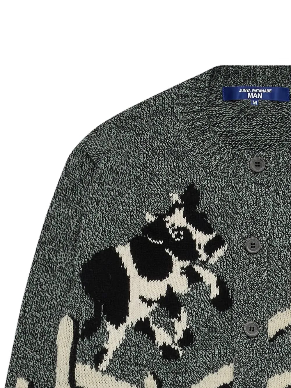 cow-print cardigan