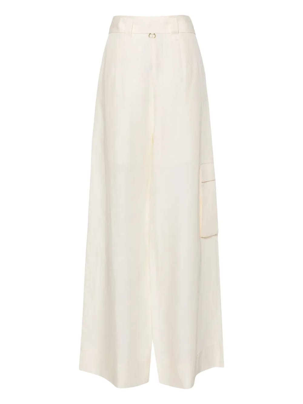 belted wide-leg trousers