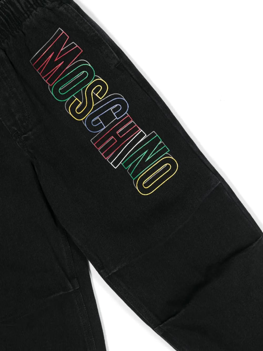 logo-print tapered jeans