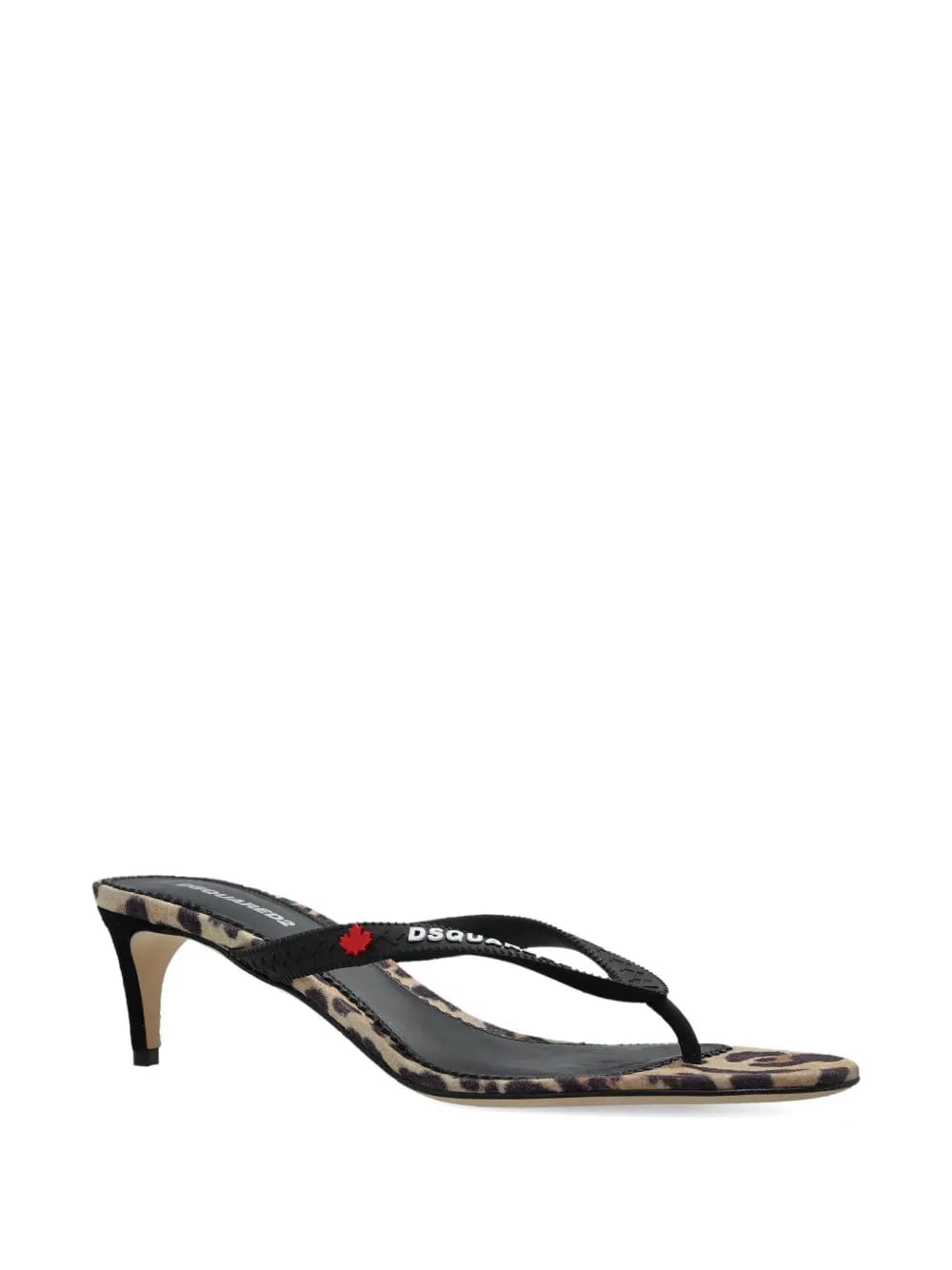 leopard-print heeled sandals