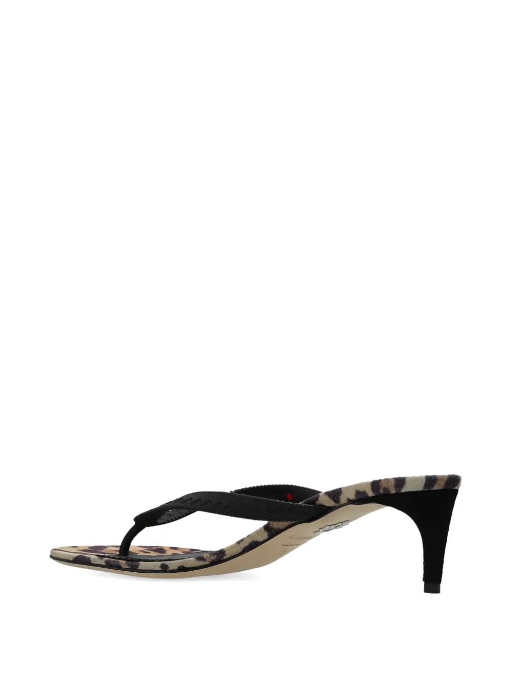 leopard-print heeled sandals