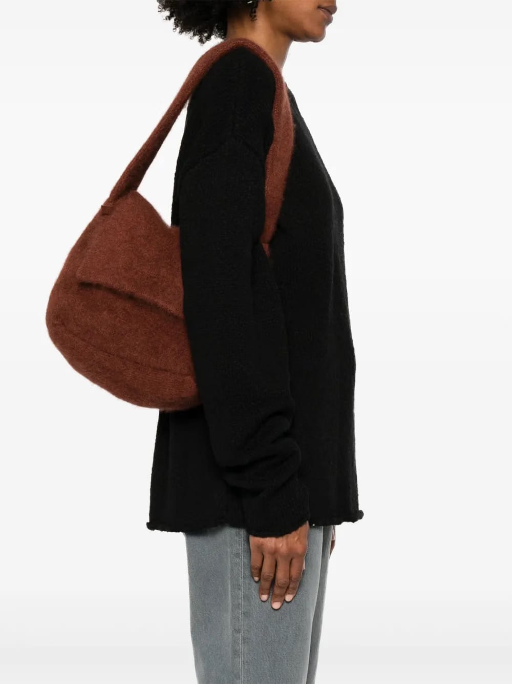 textured shoulder bag