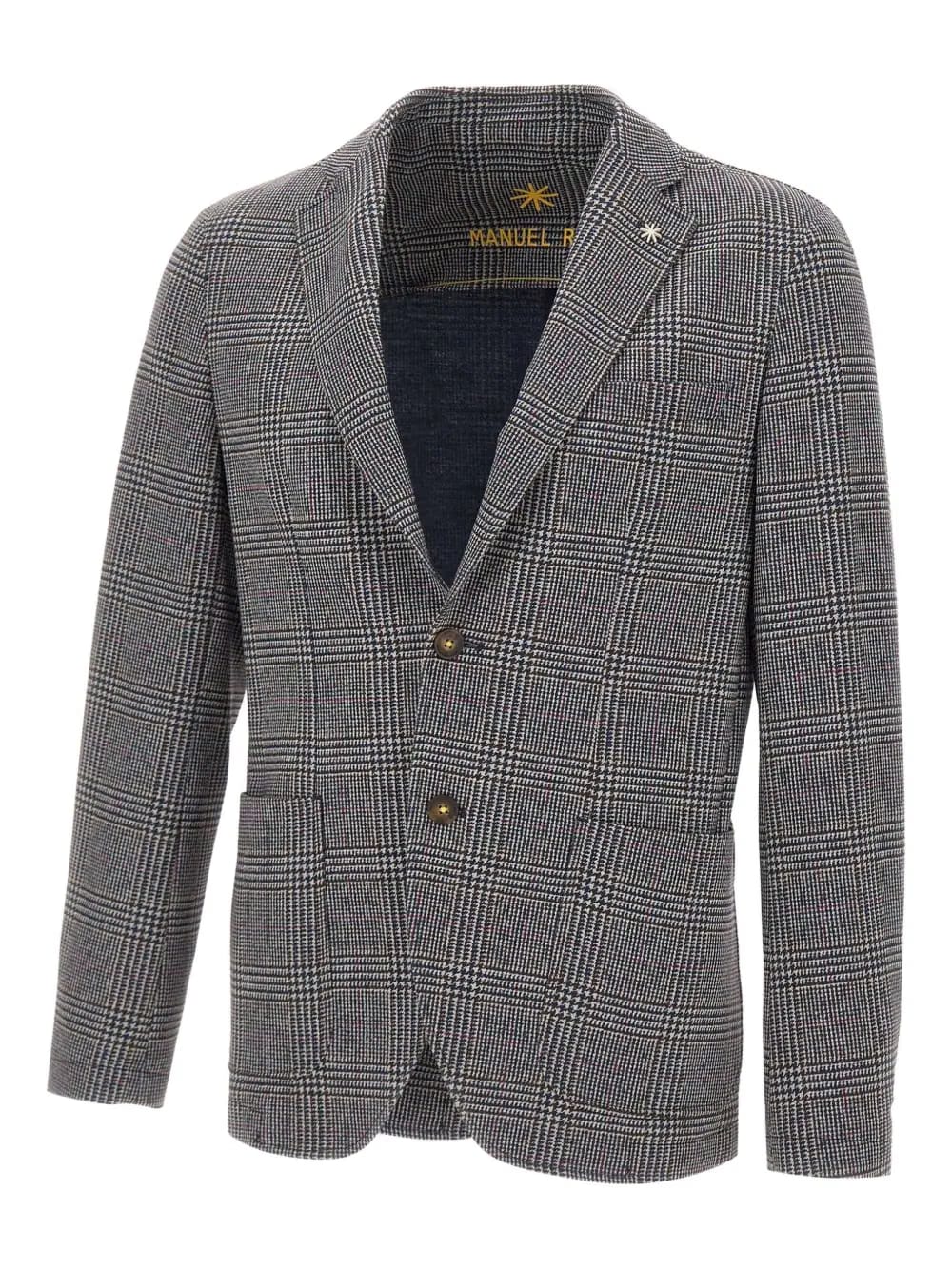 houndstooth-pattern blazer