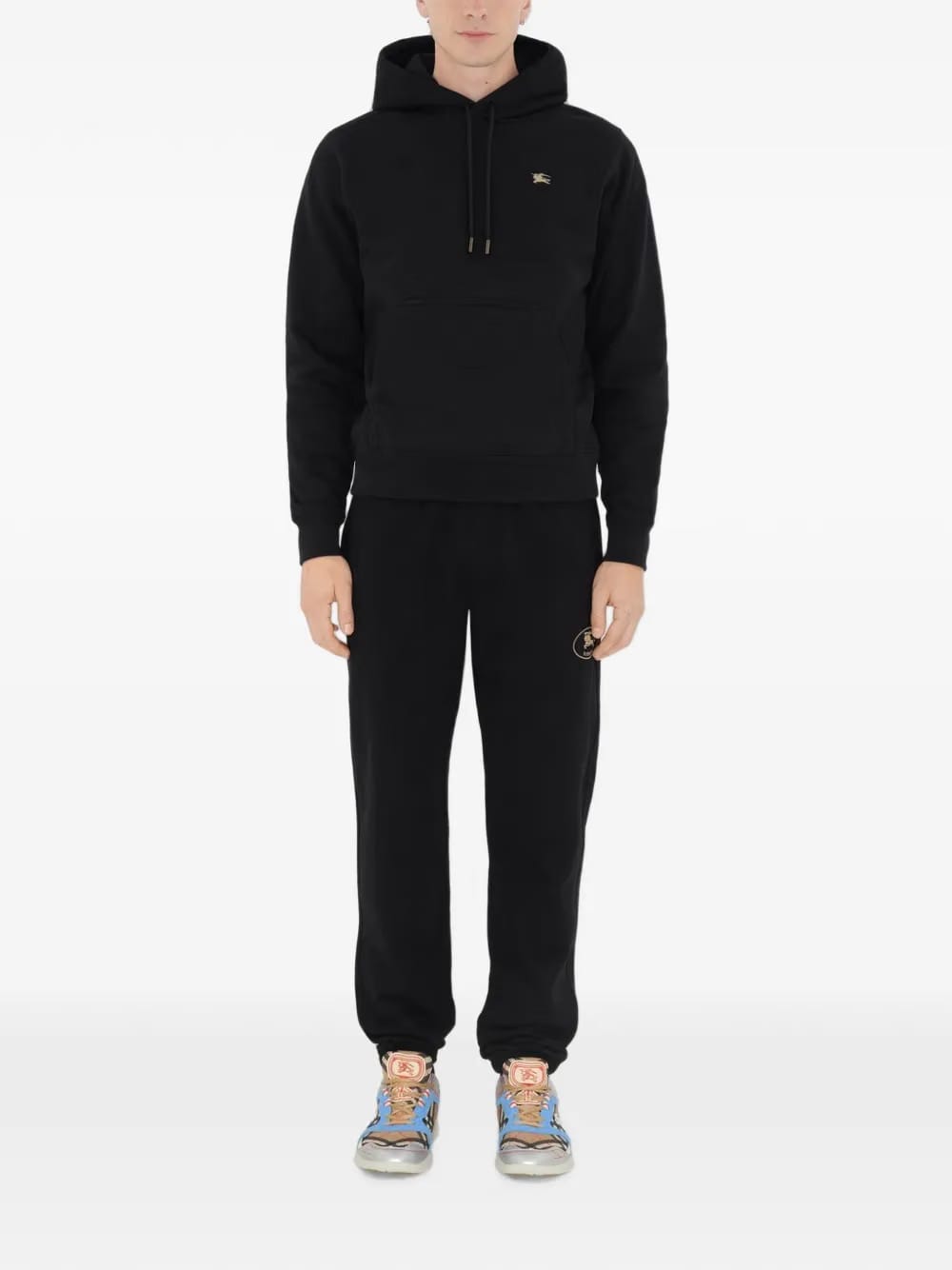 Knight-stamp cotton track pants