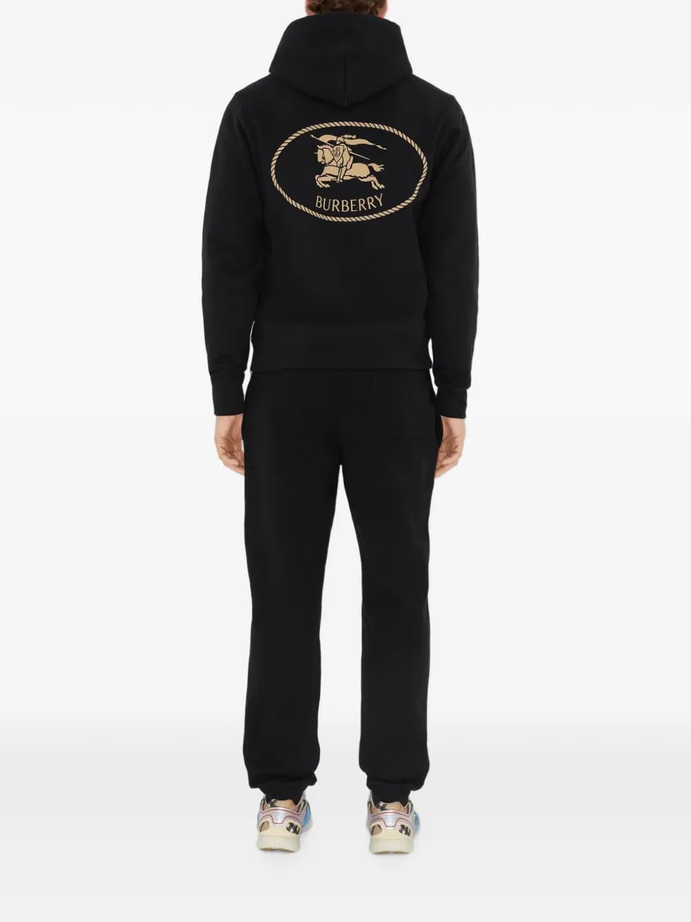Knight-stamp cotton track pants