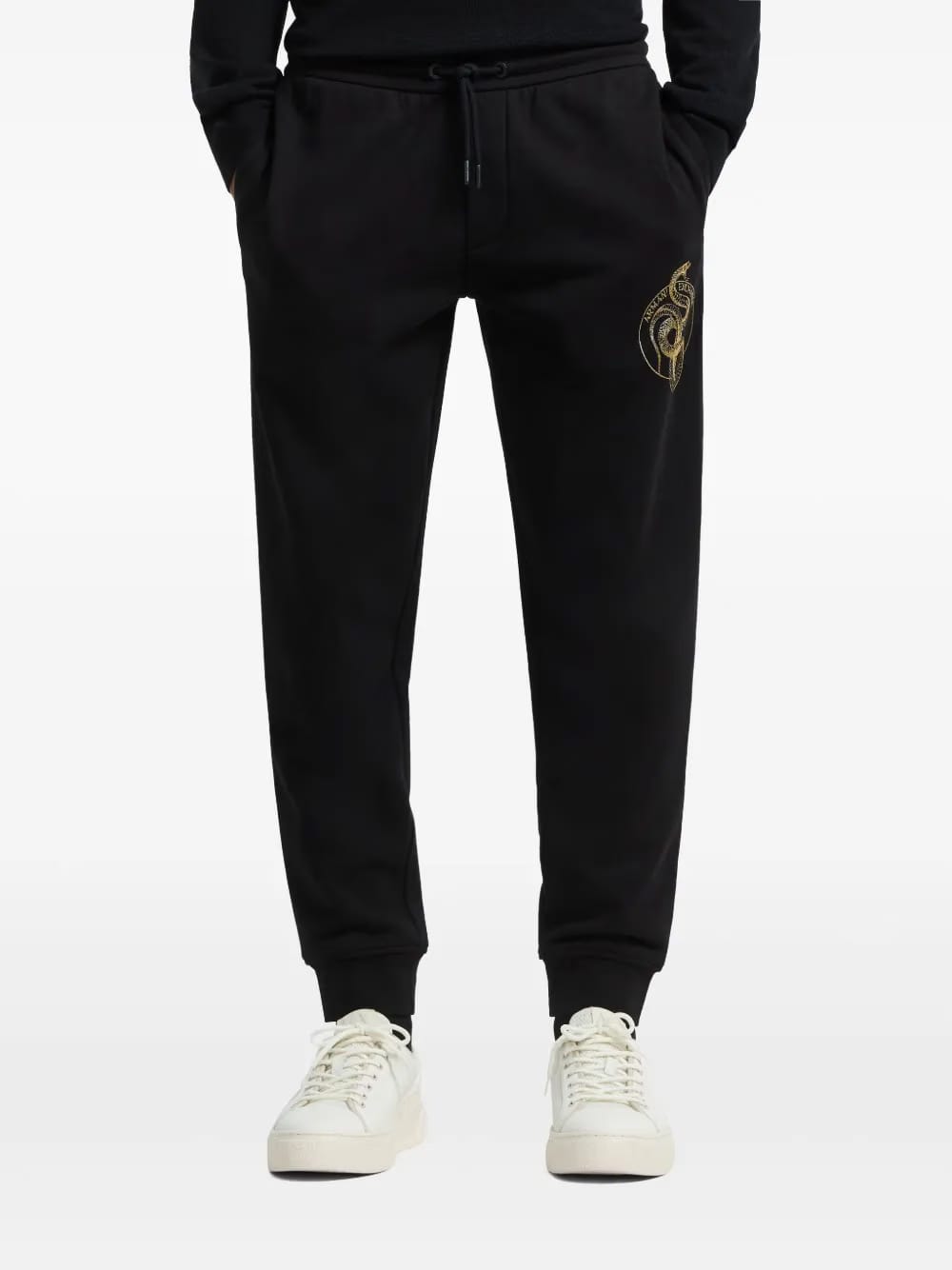 logo-embroidered cotton track pants