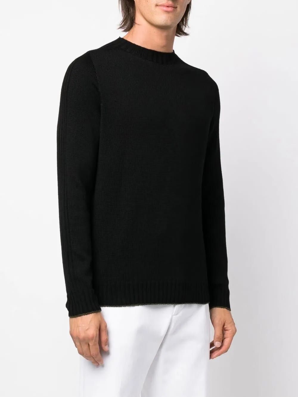 ribbed-detail knit jumper