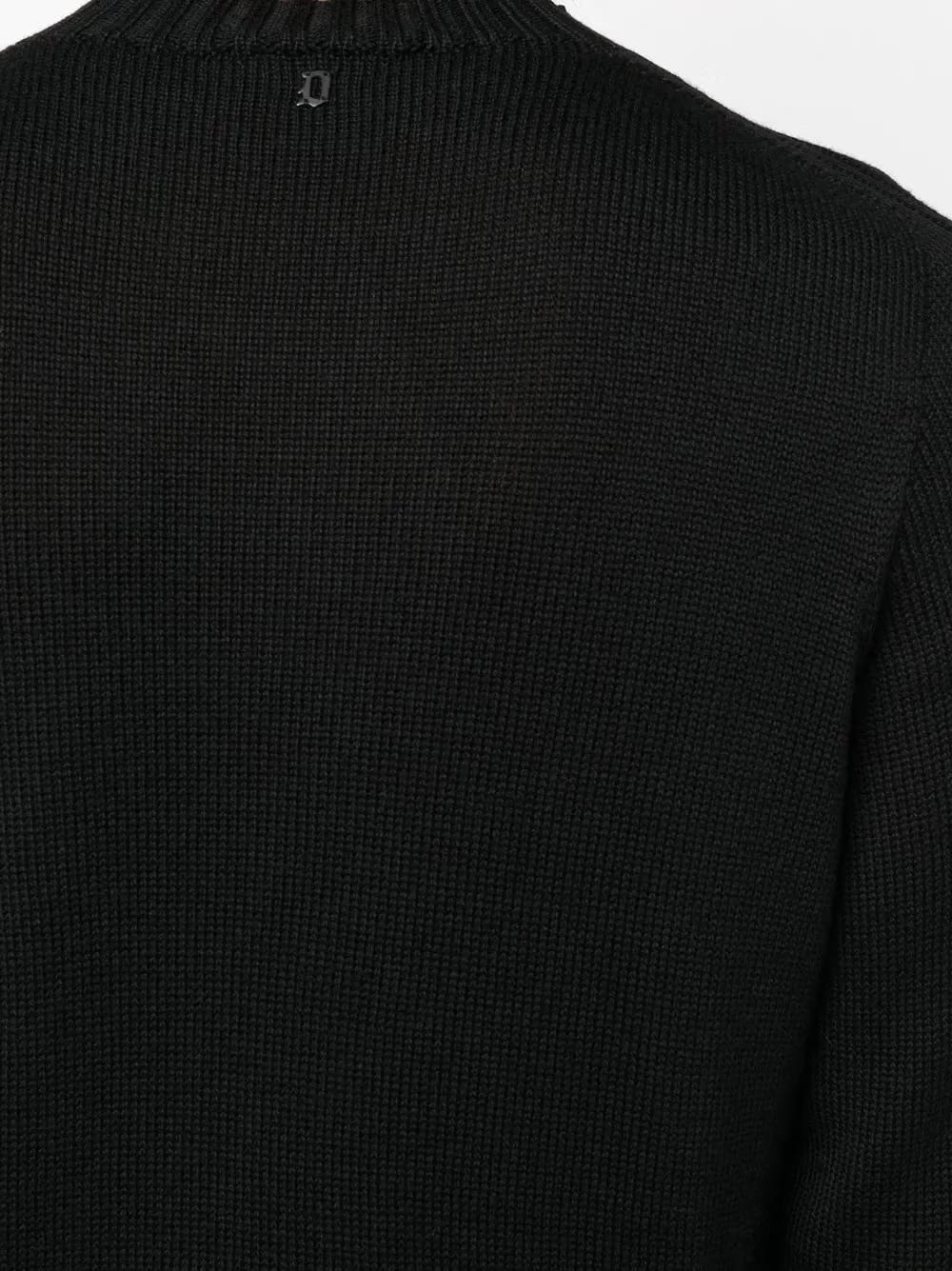 ribbed-detail knit jumper