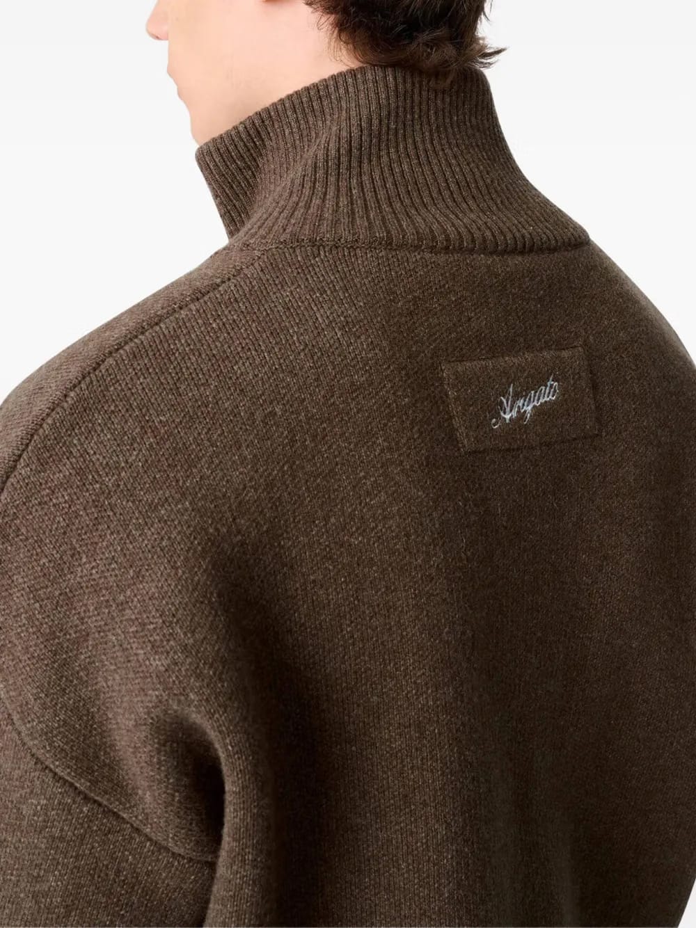 Core zipped high-neck cardigan