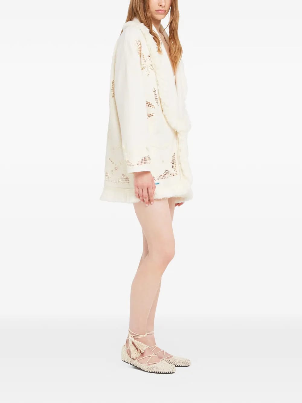 Island’s Diary openwork cardi-coat