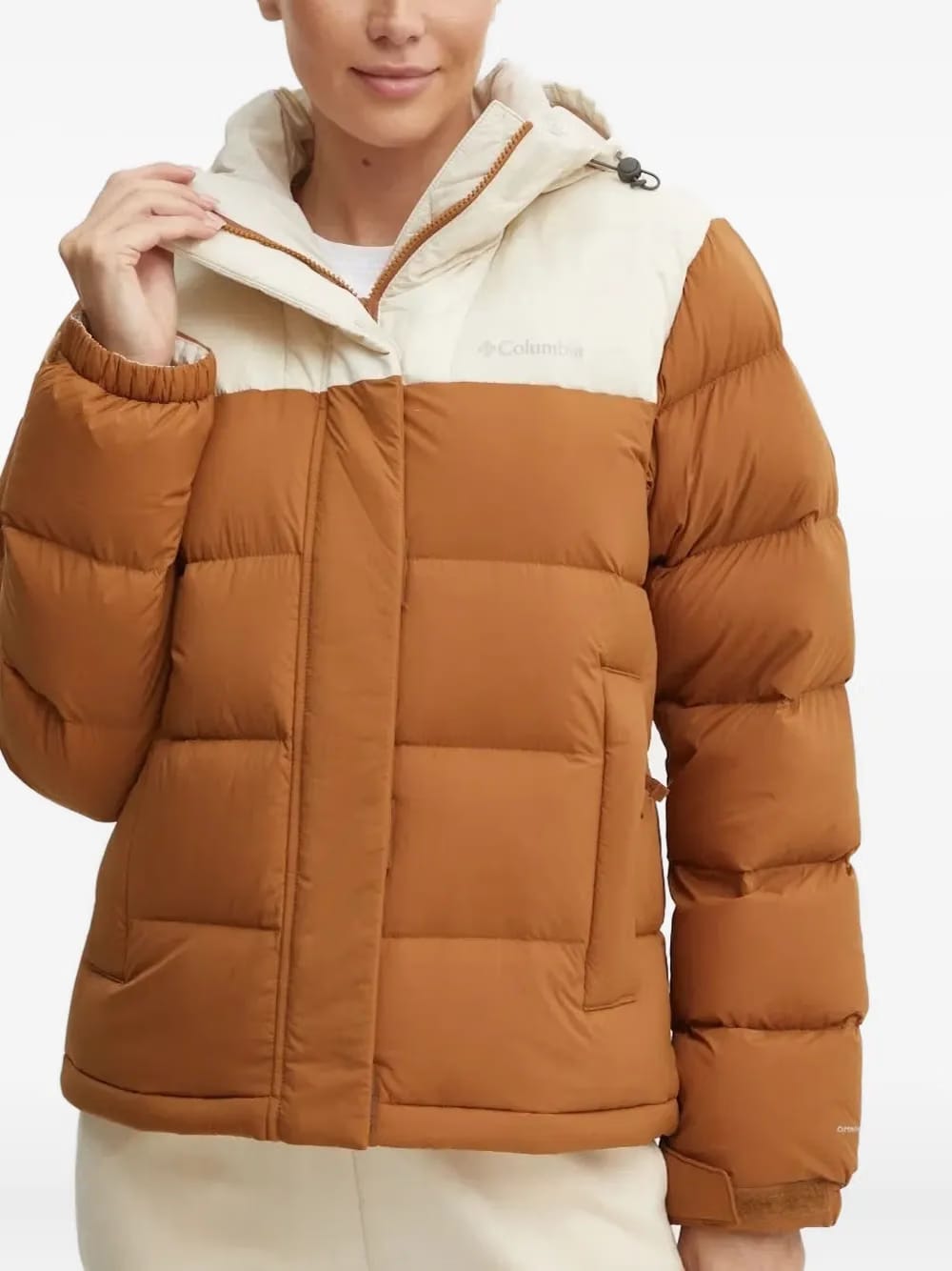 two-toned puffer jacket