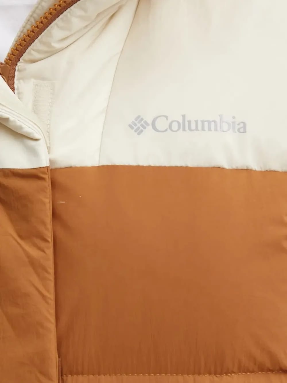 two-toned puffer jacket