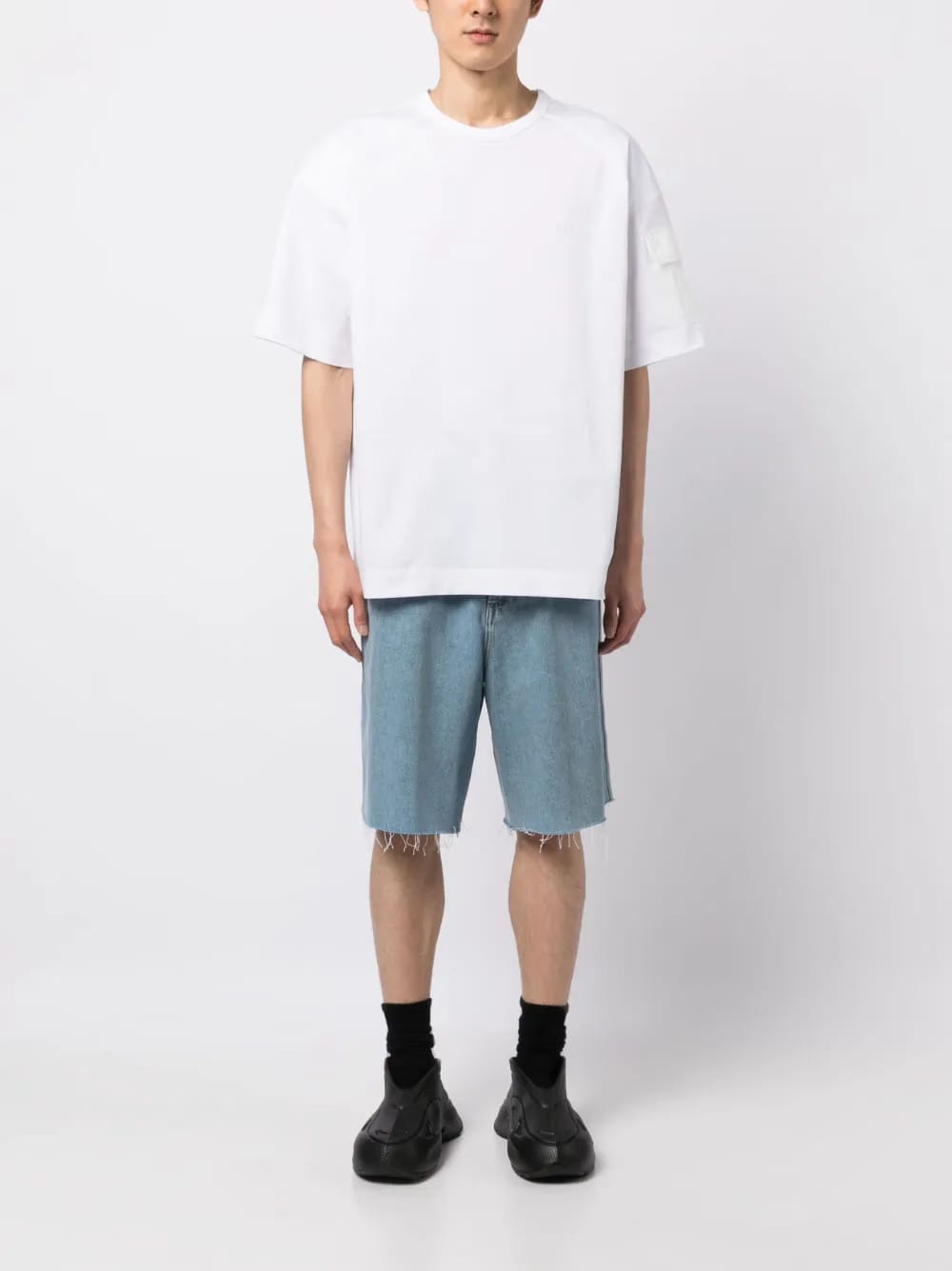 sleeve-pocket cotton T-Shirt