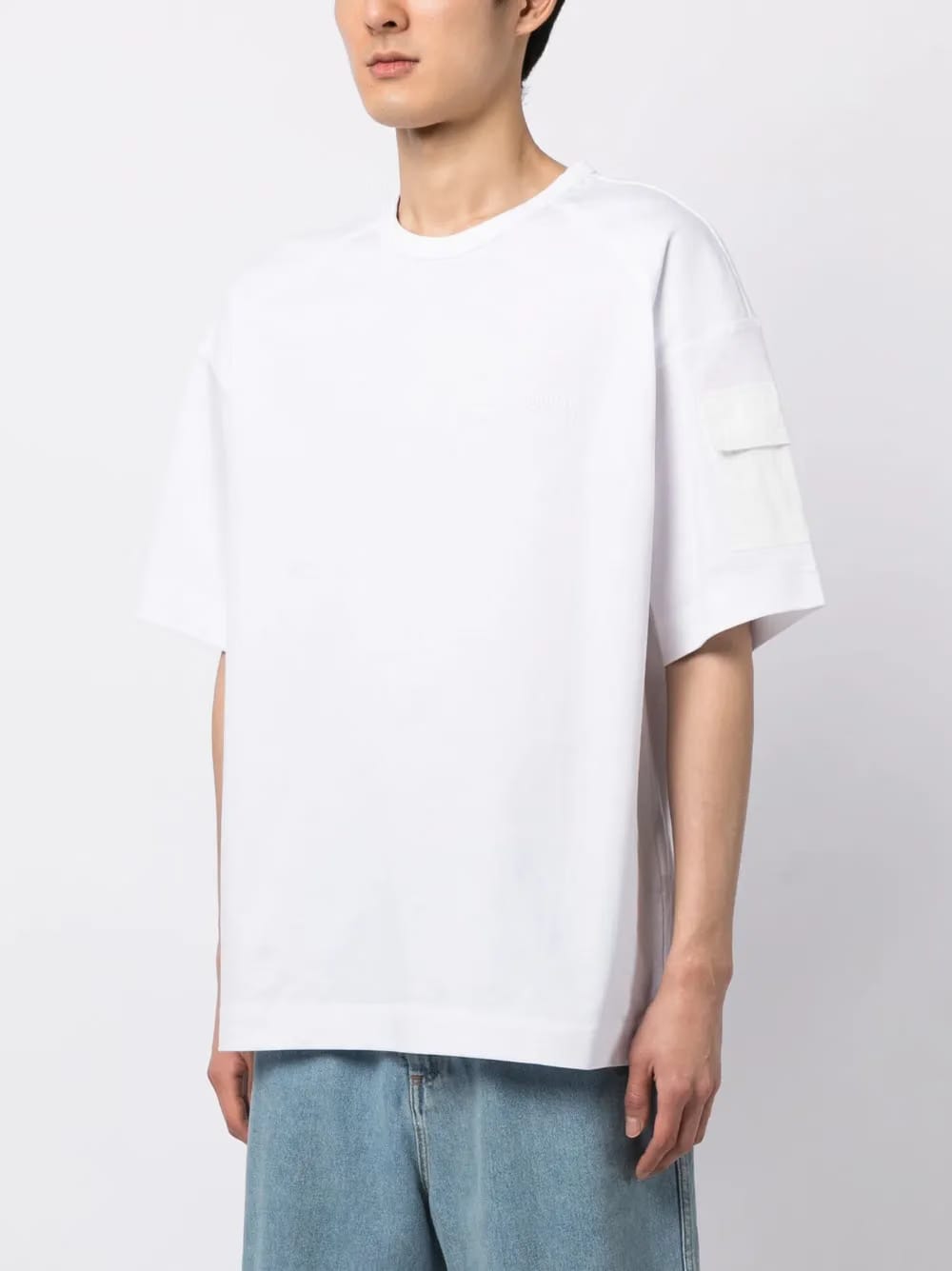 sleeve-pocket cotton T-Shirt