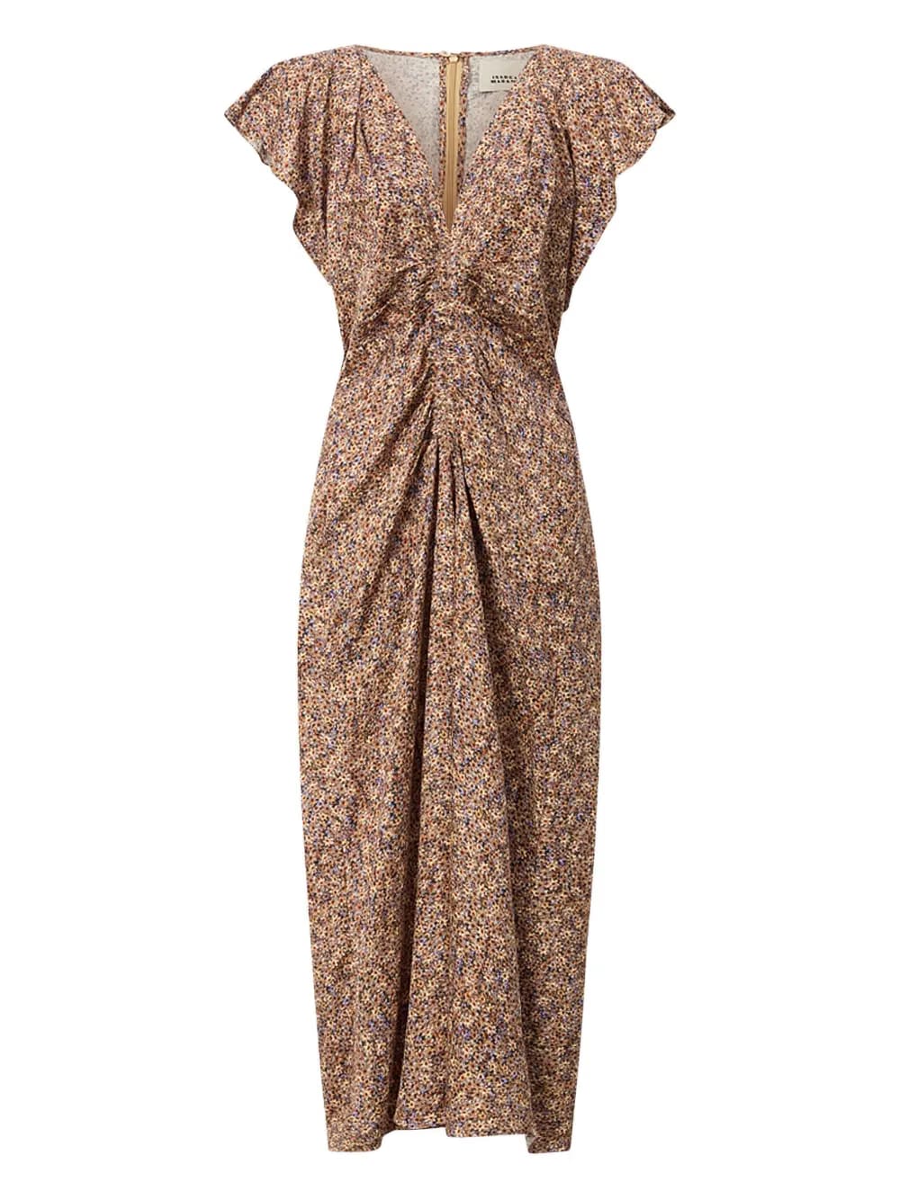 LYNDSAY ruffled midi dress
