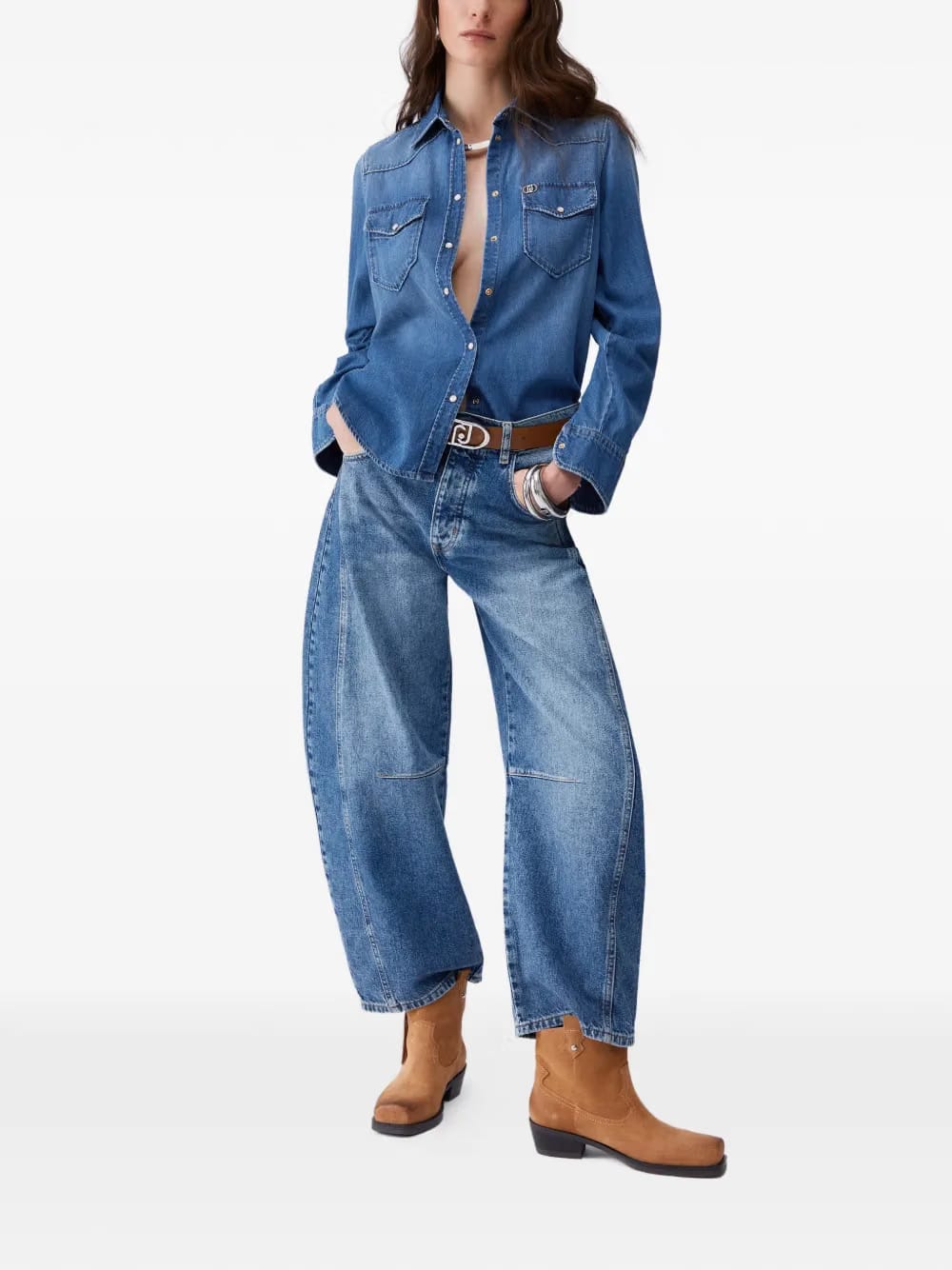 denim wash shirt
