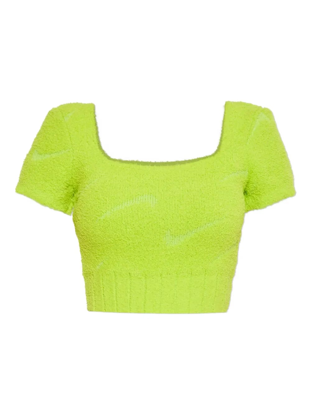 square-neck short-sleeved top