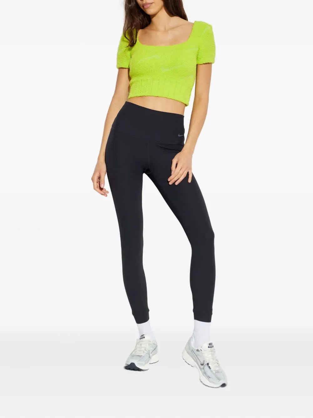 square-neck short-sleeved top