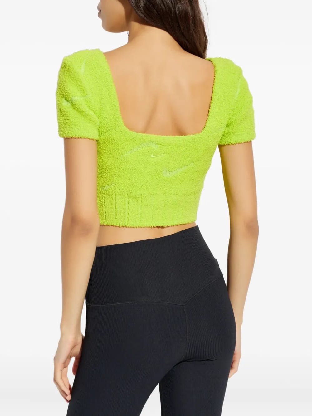 square-neck short-sleeved top