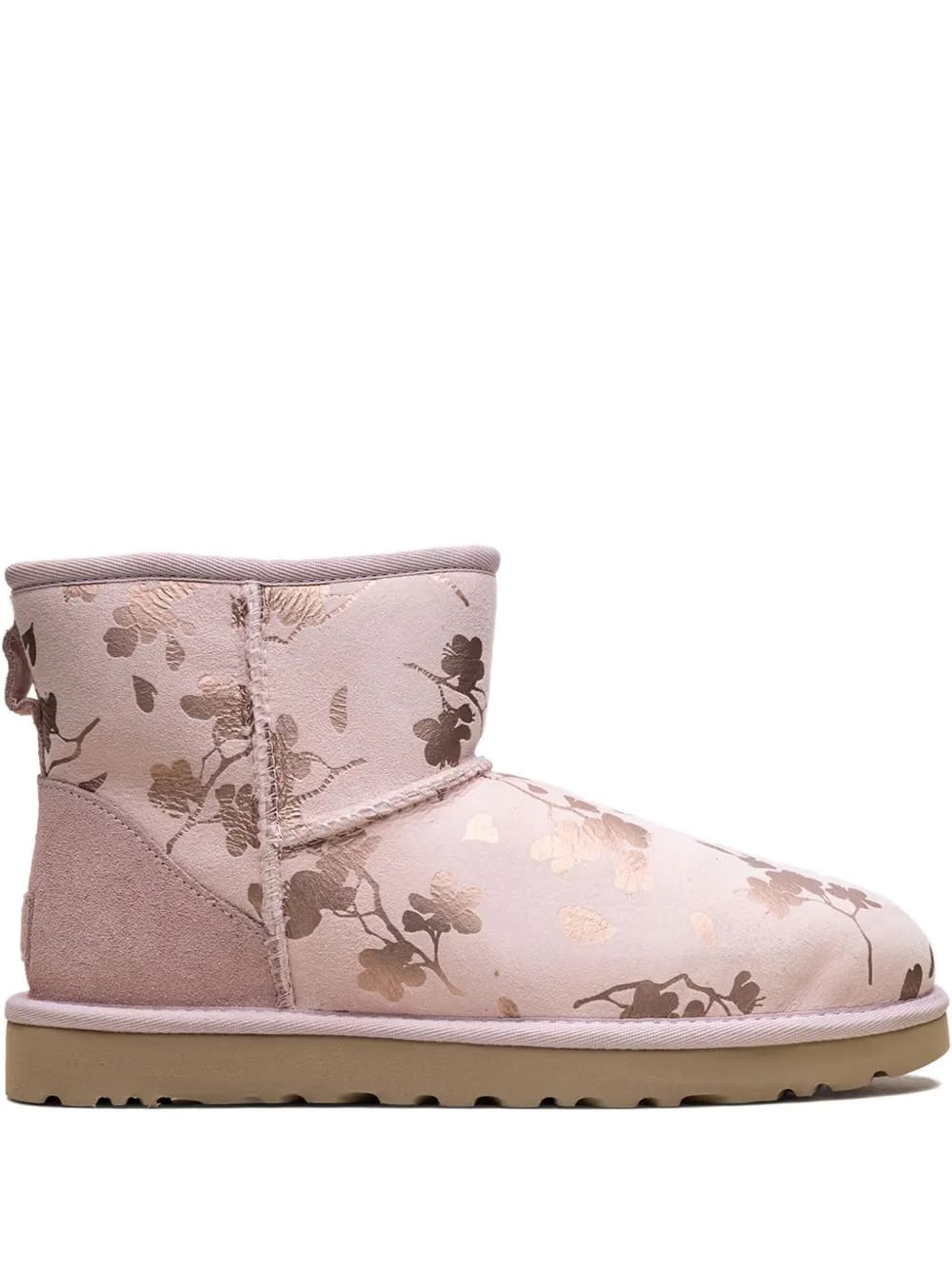 floral foil mini boots