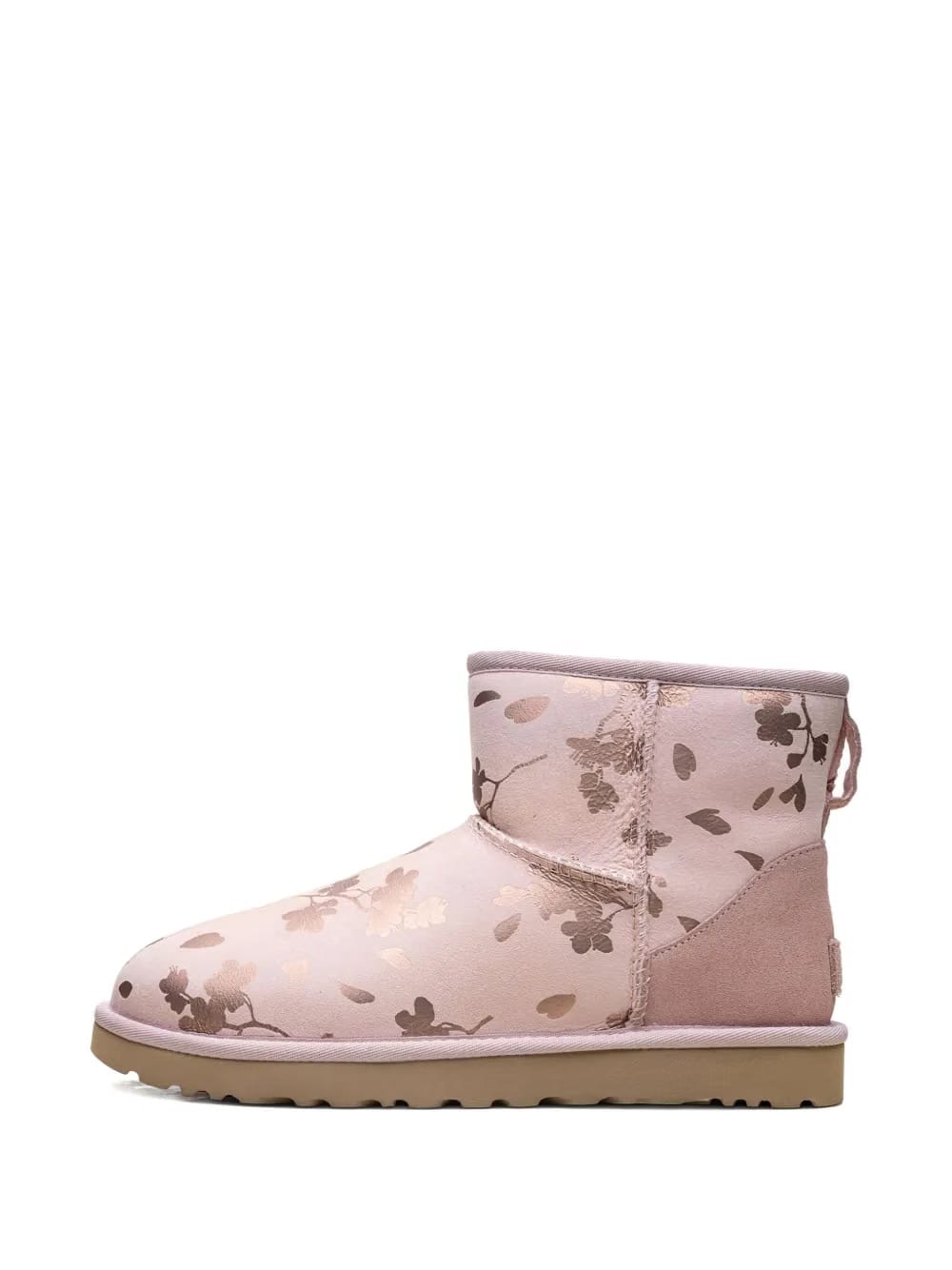 floral foil mini boots