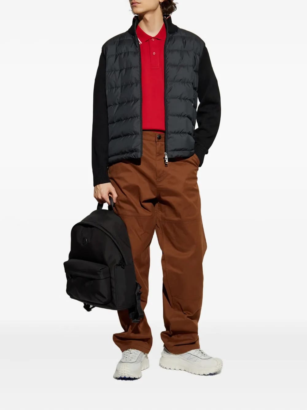 panelled cardigan