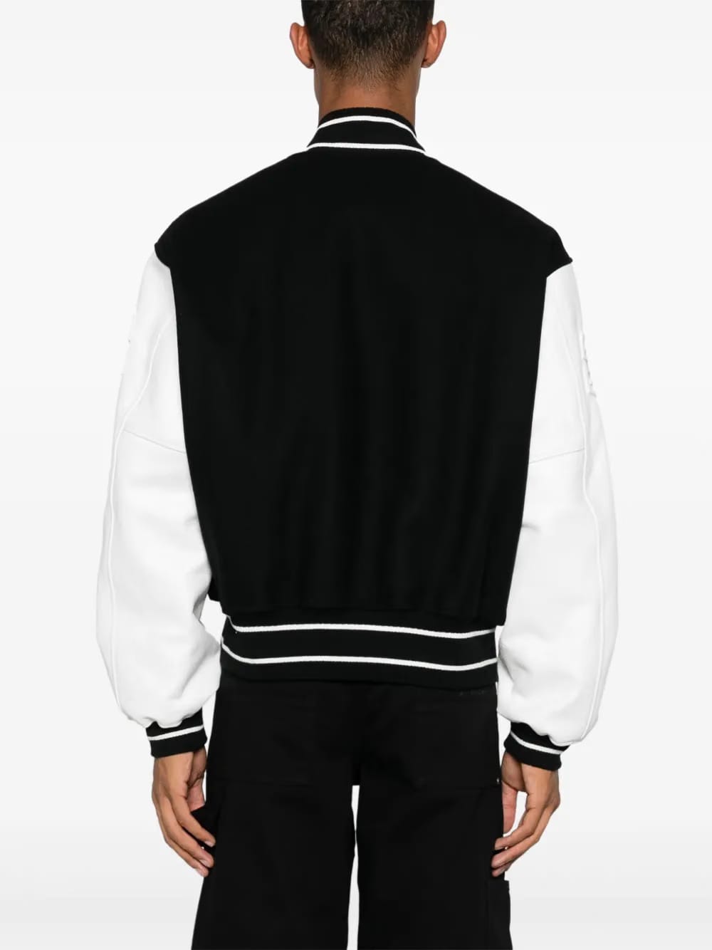 logo-emboosed bomber jacket