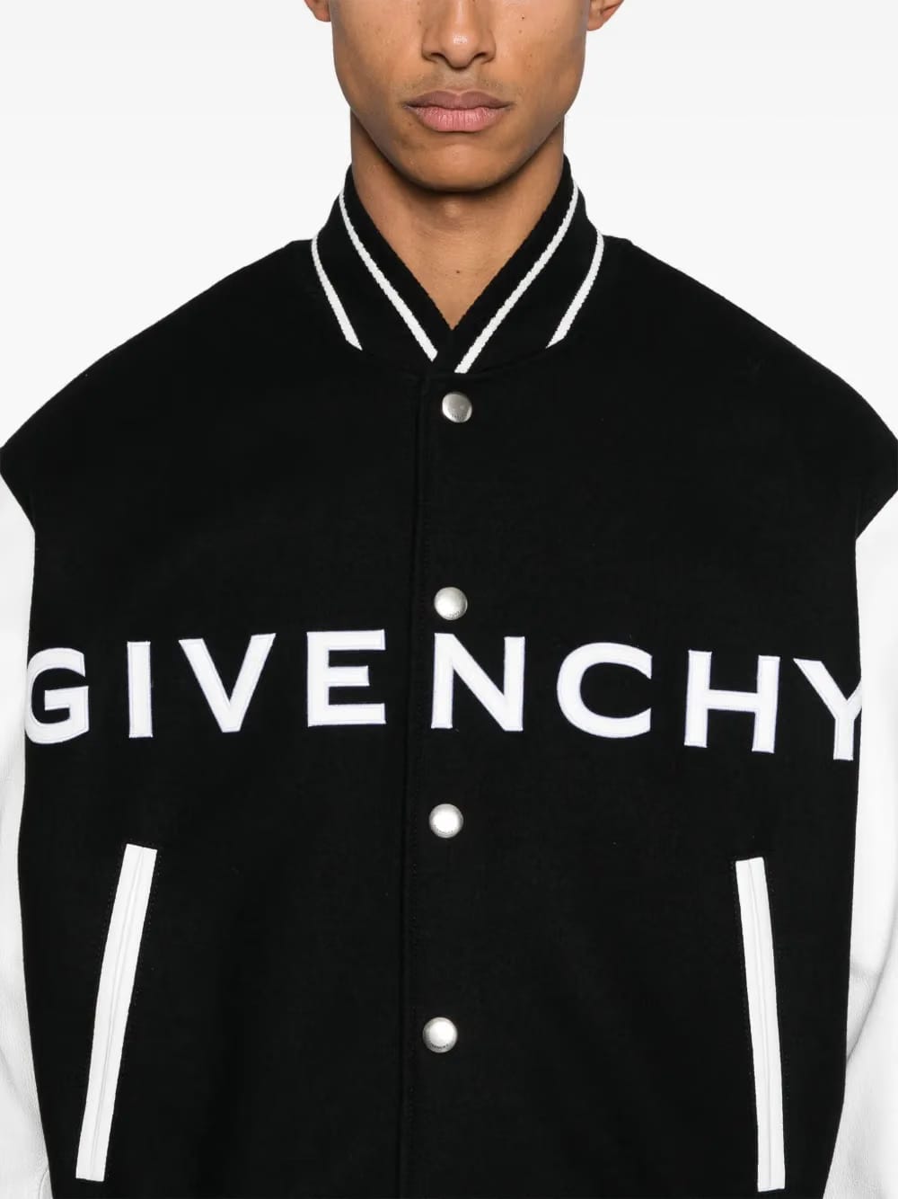 logo-emboosed bomber jacket