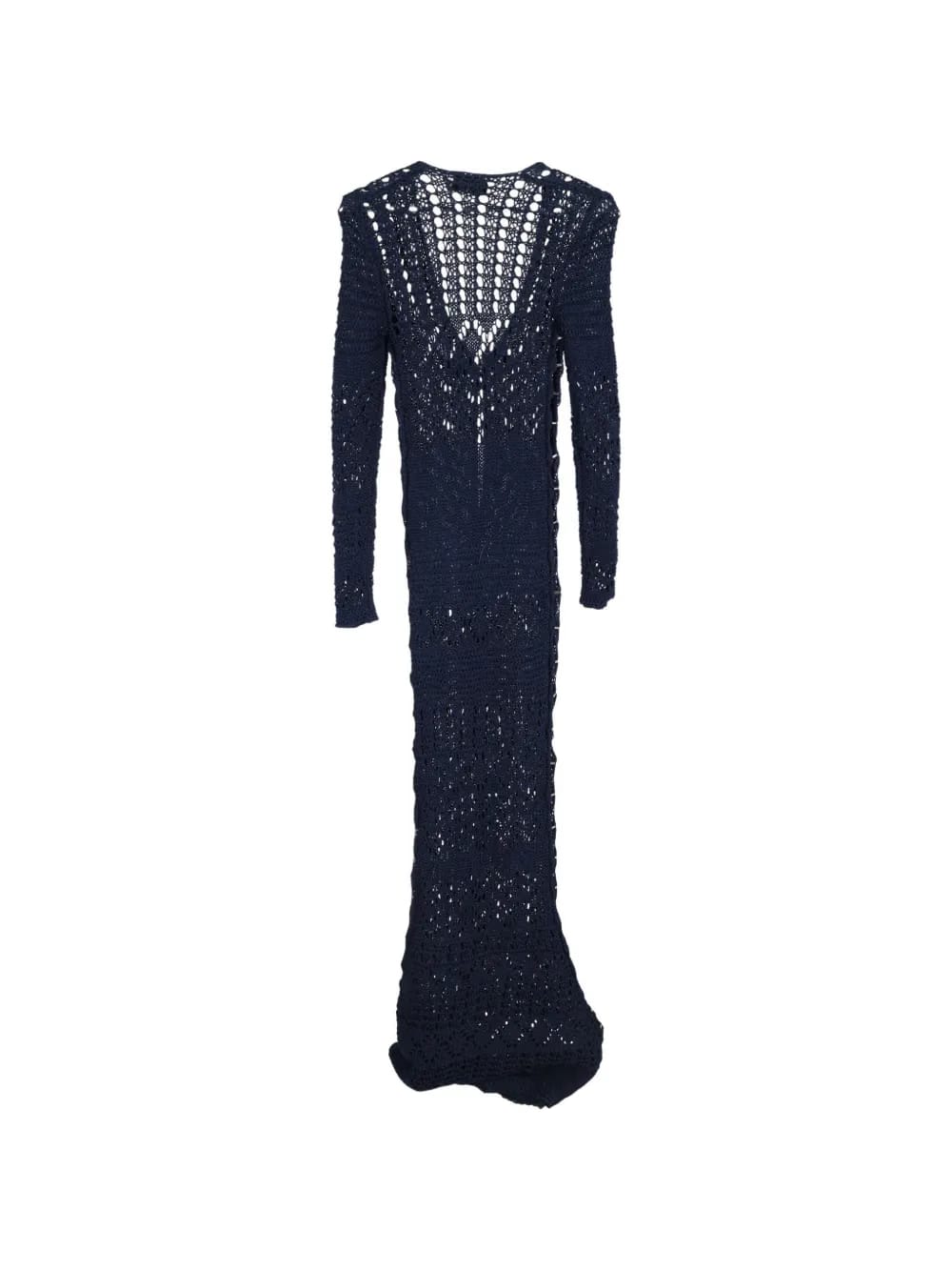 crochet V-neck maxi dress