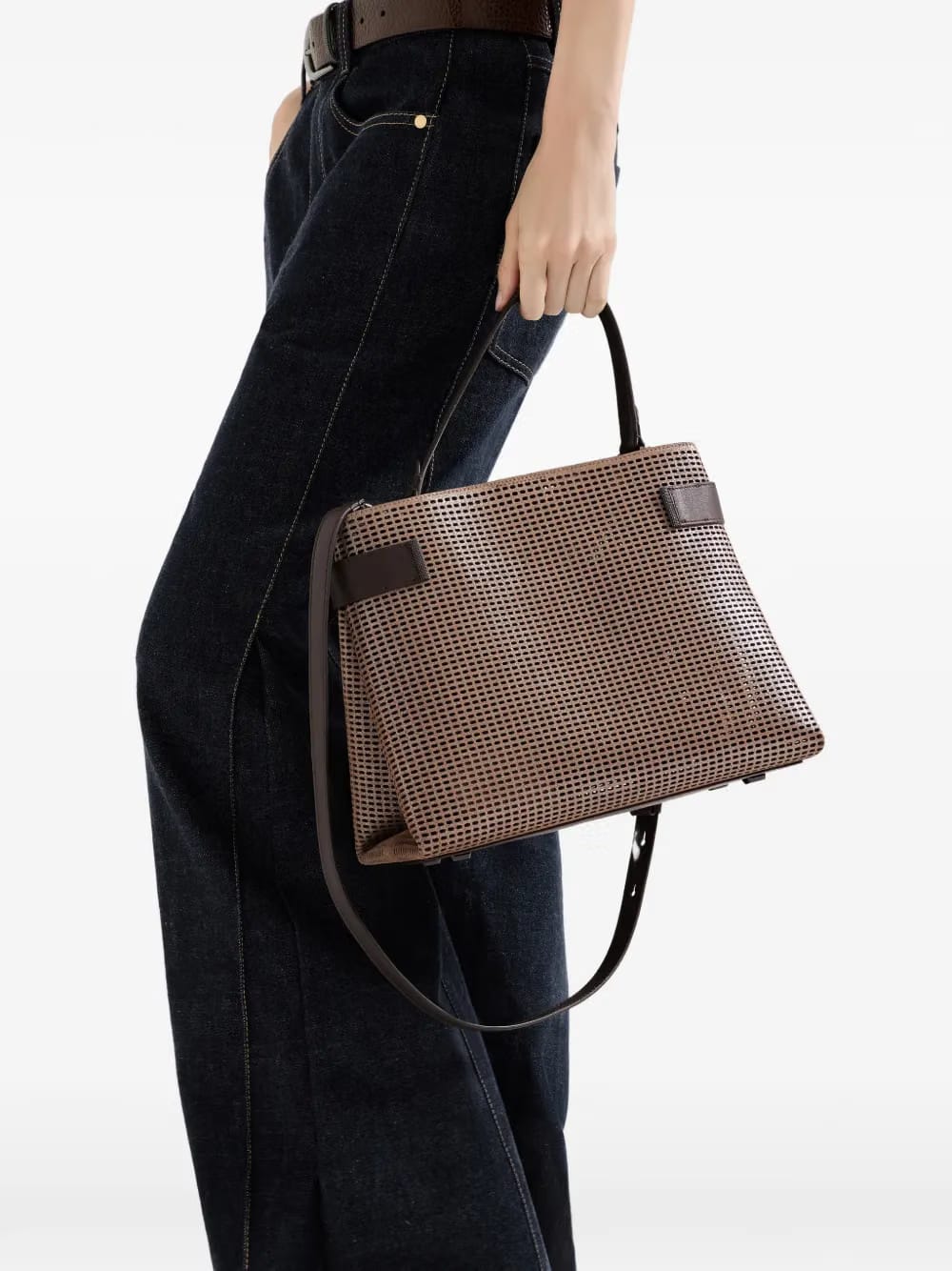 Essence top-handle tote bag