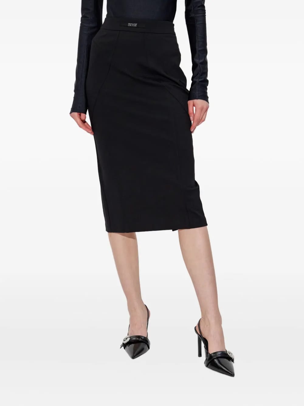 waistband-detail pencil skirt