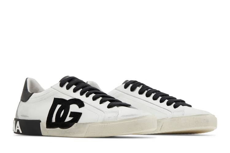 Dolce & Gabbana Portofino Vintage DG Logo Print - Black