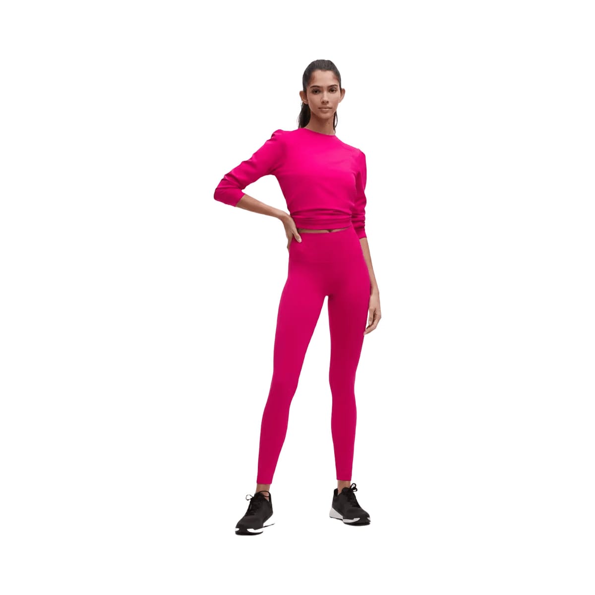 Lululemon Fast and Free High-Rise Tight 25” Pockets Updated Dark Red