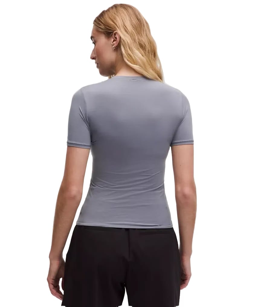 Lululemon Wundermost Ultra-Soft Nulu Hip-Length Crewneck Shirt Solar Grey