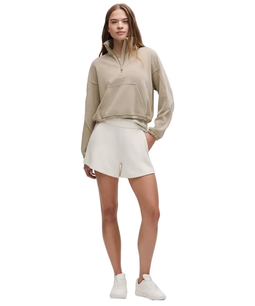 Lululemon Brushed Softstreme Half Zip Sheer Oak