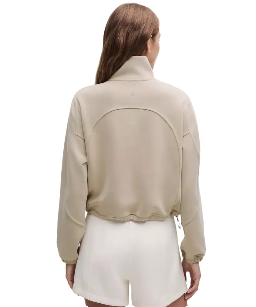 Lululemon Brushed Softstreme Half Zip Sheer Oak