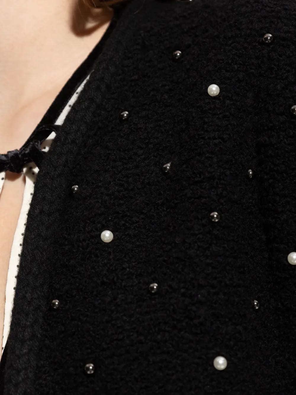 pearl-embellished cardigan