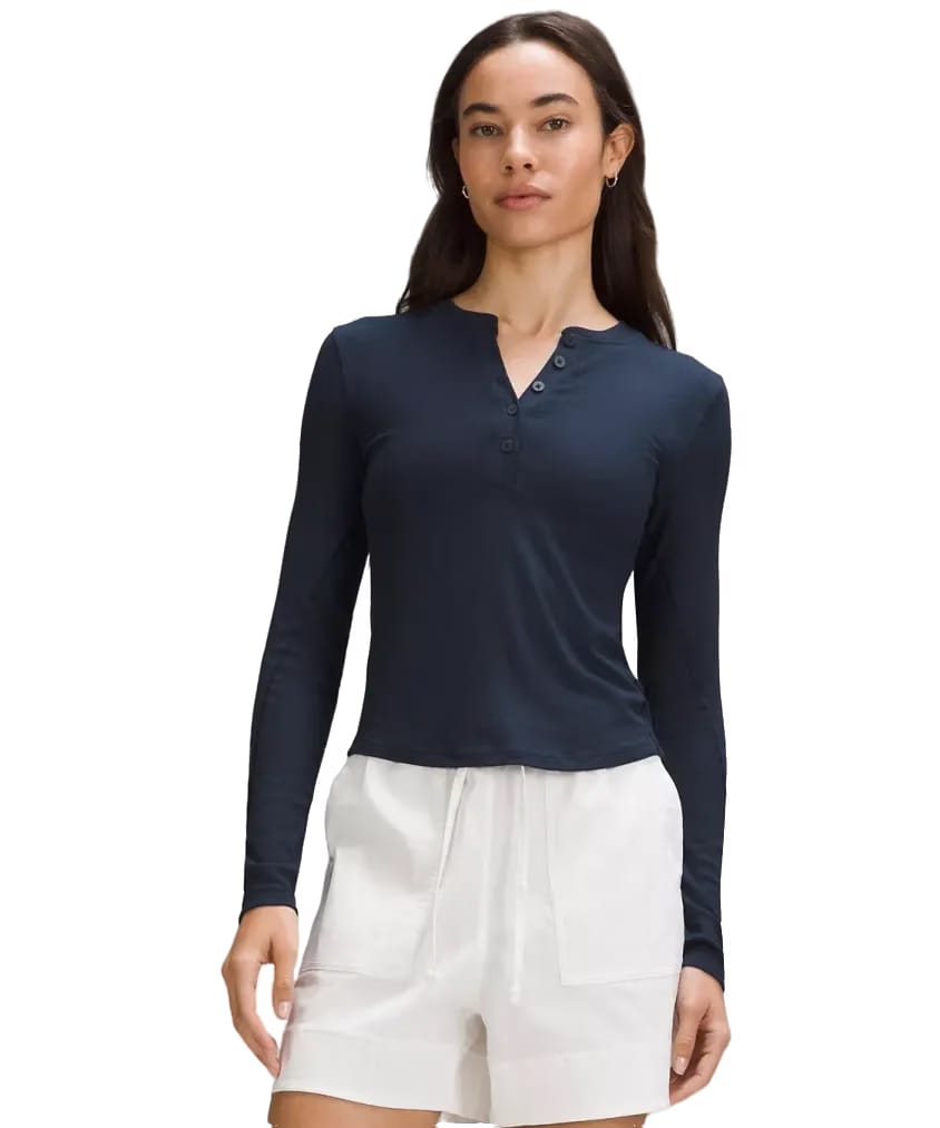 Lululemon Hold Tight Long-Sleeve Henley True Navy