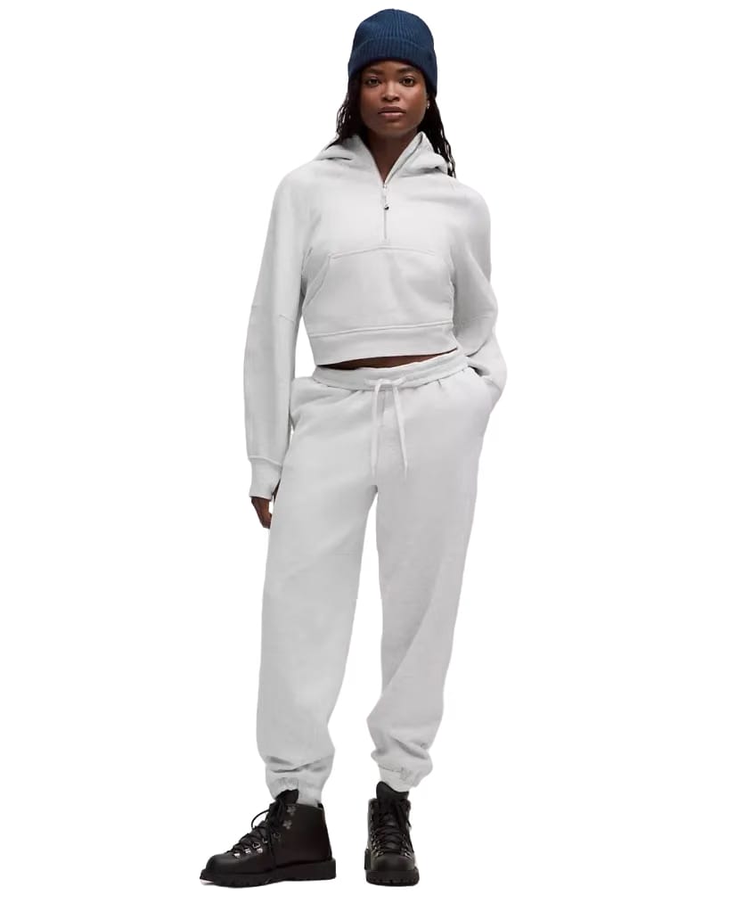Lululemon Scuba Oversized Half-Zip Hoodie Heathered Core Ultra Light Grey