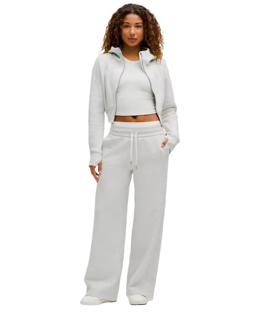 Lululemon Scuba Mid-Rise Wide-Leg Pant Heathered Core Ultra Light Grey