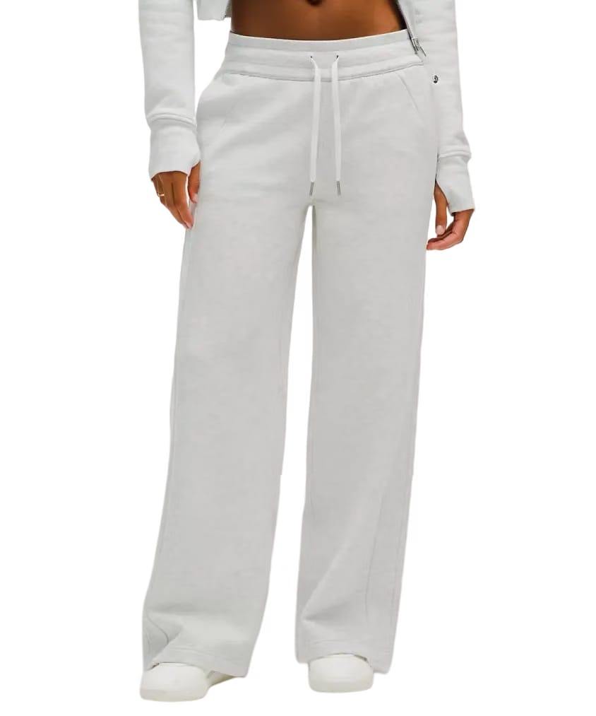 Lululemon Scuba Mid-Rise Wide-Leg Pant Heathered Core Ultra Light Grey