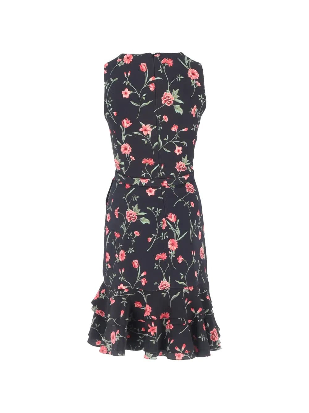 floral-print belted dress