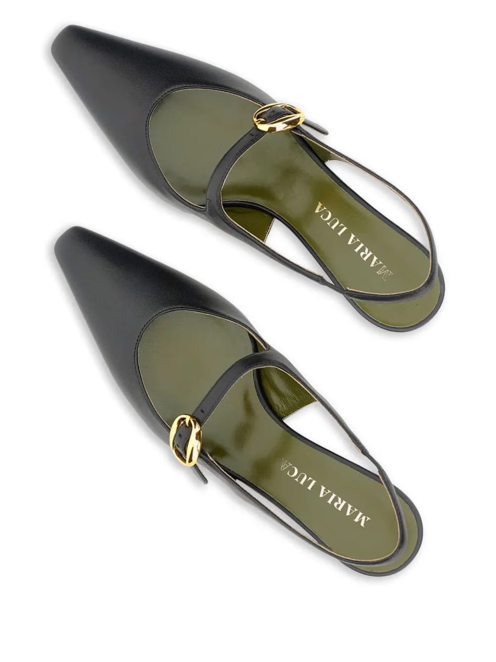slingback pointed-toe pumps