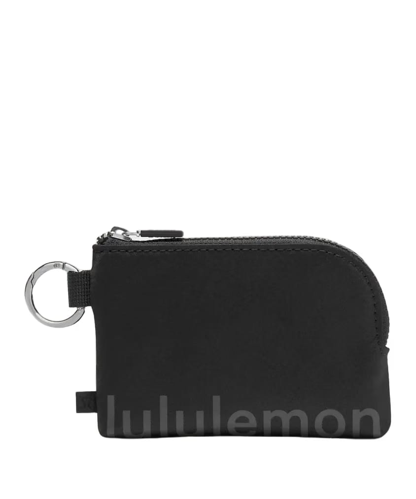 Lululemon Clippable Card Pouch Black/Traverse Grey